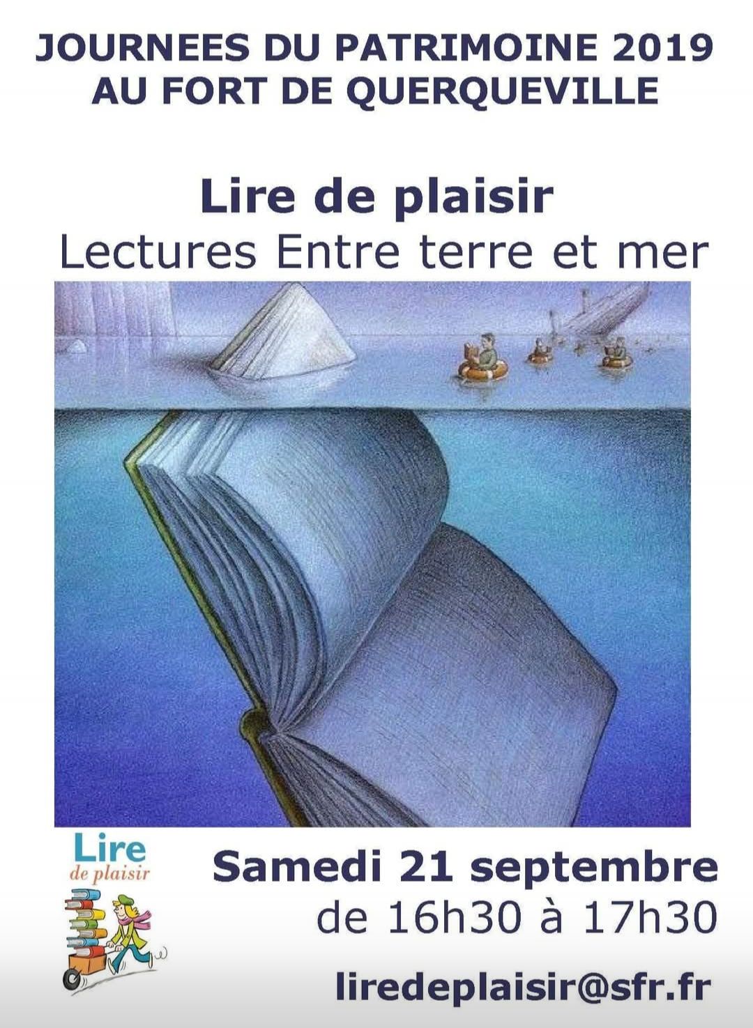 Affiche des lectures Entre terre et mer, Journées du patrimoine 2019